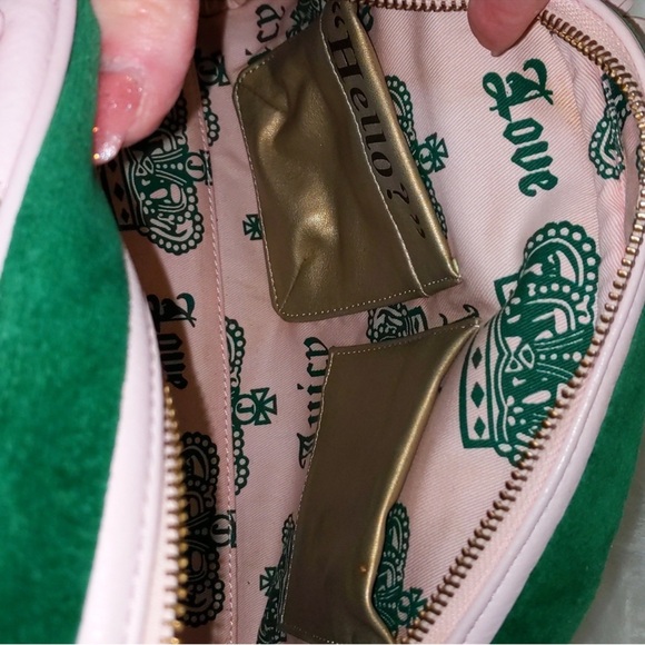 RARE💕VINTAGE Juicy Couture Green and Pink Bowler💚🎀 - Picture 11 of 15